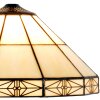LumiLamp 5LL-3087 Abażur Tiffany Ø 32x16 cm Beżowy Szklany Trójkąt