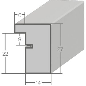 Lustrzane światełko MendeFrames Serie H960, białe z masywem, 20x30 cm