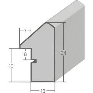 Rama drewniana MendeFrames H790 Dom plażowy 70x90 cm szara szkło normalne