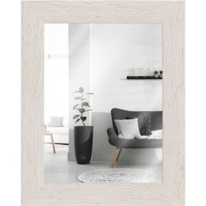 Lustro ścienne MendeFrames H780 w stylu domu nad morzem, 60x60 cm, białe