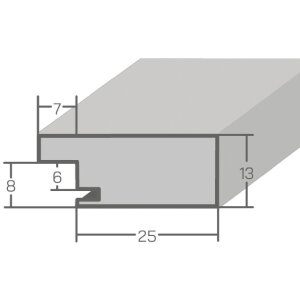 Ramka na zdjęcia MendeFrames H750 z drewna naturalnego 40x60 cm, szkło muzealne, niebieski