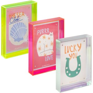 Ramka na zdjęcia Walther Summertime Neon w szkle akrylowym, 13x18 cm – 3 kolory