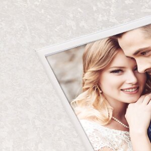 ZEP Hochzeitsalbum Clarissa weiß 32x32 cm mit Fensterstanzung 100 Seiten