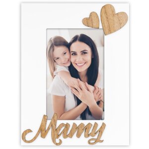 Ramka na zdjęcia z drewna „Mamy” 10x15 cm,...