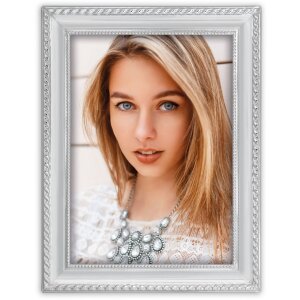 Ramka na zdjęcia z metalu ZEP 136S02 – srebrna, perłowa, 4 rozmiary