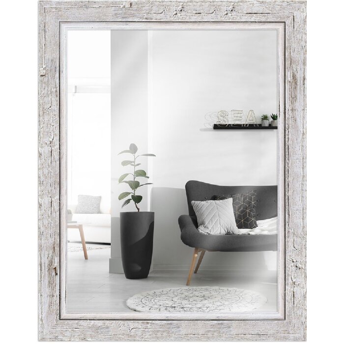 Lustro ścienne MendeFrames w stylu shabby-chic 50x65 cm, białe