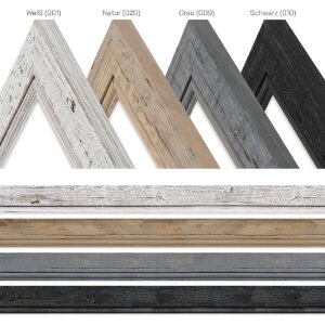 Ramka na zdjęcia MendeFrames H660 Shabby-Chic 70x90 cm, czarna, z szkłem kryształowym