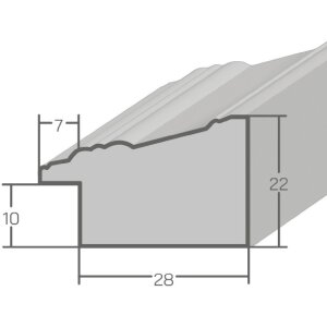Ramka na zdjęcia MendeFrames H650 Barok 20x30 cm biała z szkłem akrylowym