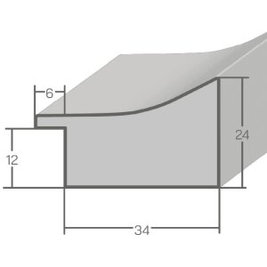 Rama MendeFrames H620, styl antyczny, orzech, 59,4x84,1 cm, z szkłem muzealnym