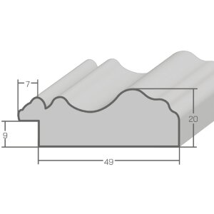 Ramka na zdjęcia MendeFrames H550 Antik czarna 50x75 cm z szkłem akrylowym