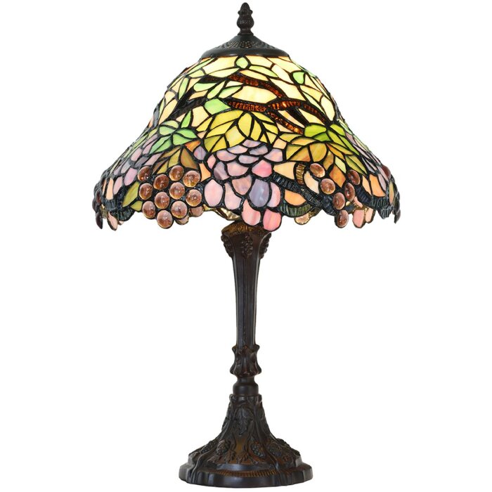 Kolorowa lampa podłogowa w stylu Tiffany Ø 30x48 cm