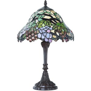 Kolorowa lampa podłogowa w stylu Tiffany Ø 30x48 cm