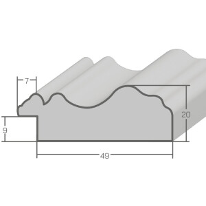 Ramka na zdjęcia MendeFrames H550 Antik srebrna 59,4x84,1 cm z szkłem akrylowym