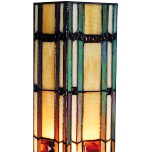 Kolorowa lampa podłogowa Tiffany szkło 12,5x35 cm