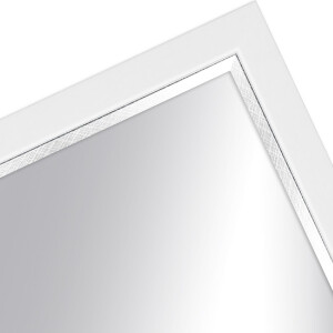 Lustro na ścianę MendeFrames H490, minimalistyczne białe 50x70 cm
