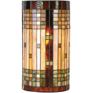LumiLamp 5LL-9112 Lampa ścienna Tiffany 20x11x36 cm...