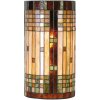 LumiLamp 5LL-9112 Lampa ścienna Tiffany 20x11x36 cm Beżowo-brązowe szklane półkole