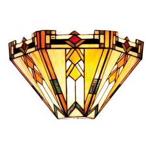 Lampa ścienna w stylu Tiffany Ø 30x18,5 cm