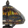 LumiLamp 5LL-9295 Lampa stołowa Tiffany Ø 22x21 cm Brązowo-czerwona szklana ważka