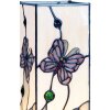 Lampa stołowa szklana mała z motylami 12,5x35 cm