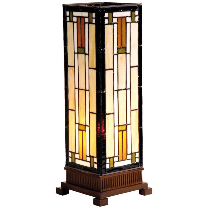Kolorowa lampa stołowa Tiffany szkłoTiffany 12,5x35 cm
