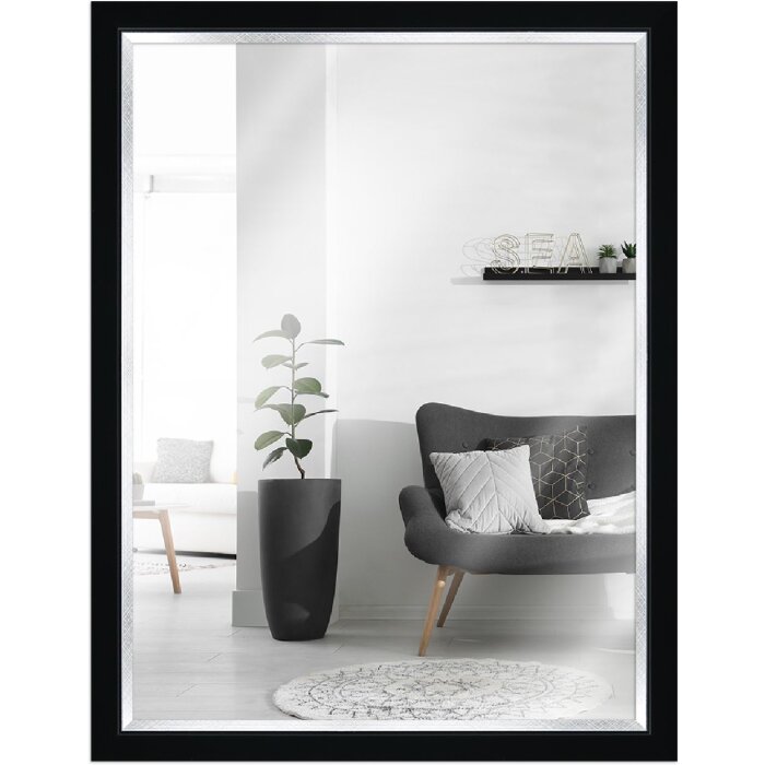 MendeFrames Lustro Ścienne H490 Modern Czarne 50x65 cm