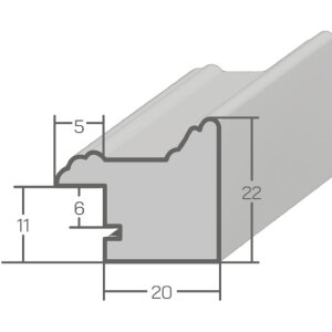 MendeFrames Ramka na zdjęcia H470 Landhaus niebieska 50x75 cm Szkło