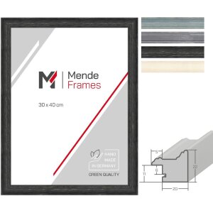 MendeFrames H470 Landhaus Bilderrahmen Massivholz 4...