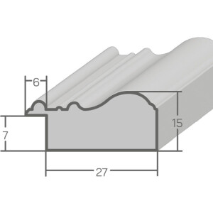 MendeFrames Lustro Ścienne H450 Antyk Srebrny 50x100 cm
