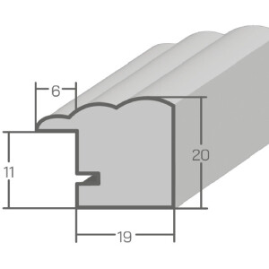 Ramka na zdjęcia H410 w stylu drewnianego domu, buk, 40x50 cm, szkło antyrefleksowe