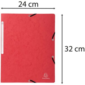Segregator narożny z kartonu Manila 355g Nature Future, do formatu DIN A4 Czerwony