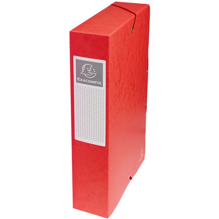 Pudło archiwalne Exabox grzbiet 60mm z etykietą w kartonie Manila Nature Future, DIN A4 Czerwony