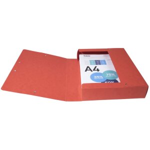 Pudło archiwalne Exabox grzbiet 60mm z etykietą w kartonie Manila Nature Future, DIN A4 Czerwony