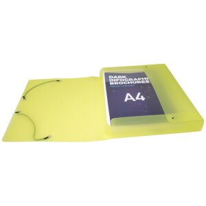 Pudełko archiwizacyjne z przyciskiem wykonane z PP 800µ grzbiet 40mm Linicolor, DIN A4 różne kolory
