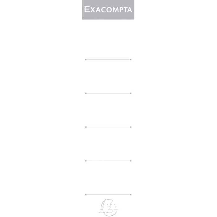 Opakowanie 10 samoprzylepnych etykiet tylnych, 50mm Białe