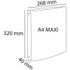 Segregator ringowy z PP 1,2 mm z 4 pierścieniami 30 mm, grzbiet 40 mm, Linicolour, do formatu DIN A4 ekstra szeroki asortyment kolorów