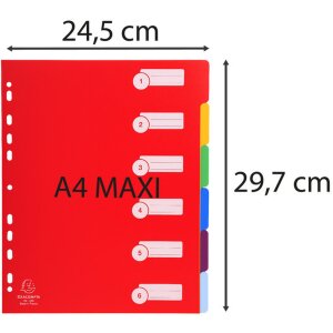 Indeks DIN A4 z 6 zakładkami