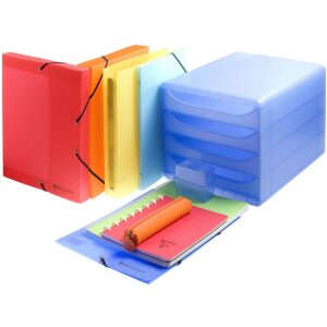 Teczka do przeglądania z mocnego PP 800µ z 30 kieszeniami Linicolor, do formatu DIN A4 różne kolory