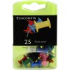 Pinezki do tablicy blister box 25 sztuk różne kolory