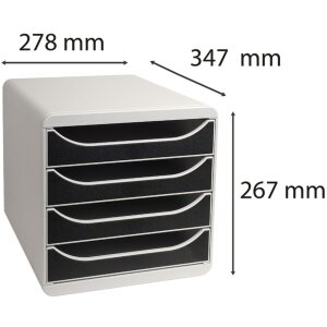 Big-Box Classic jasnoszary-czarny Pojemnik na szuflady