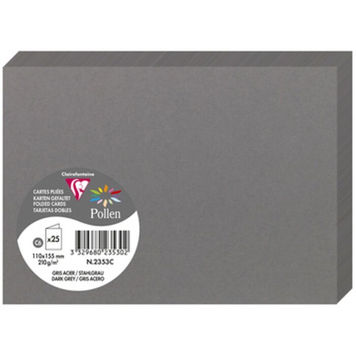 Card C6 Double 210g Dark Grey