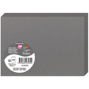 Card C6 Double 210g Dark Grey
