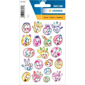 HERMA Naklejki kolorowe zabawne buzki z serii DECOR