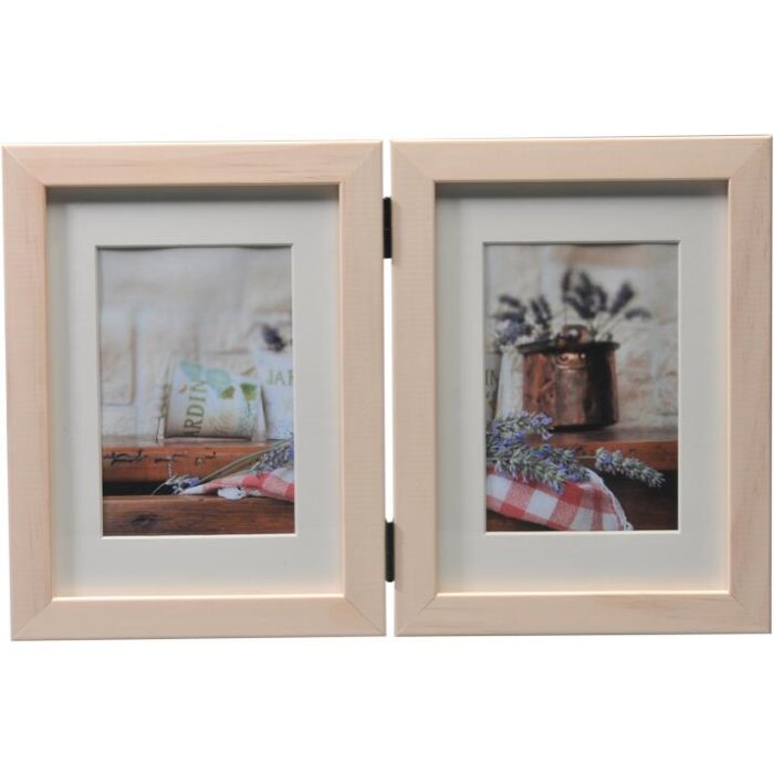 Ramka podwójna Jardin 13x18 (9x13 cm) biała