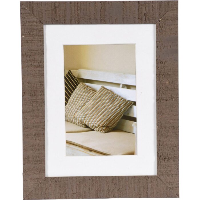 Henzo Drewniana ramka na zdjęcia Driftwood 15x20 średni brąz z passepartout 10x15 cm
