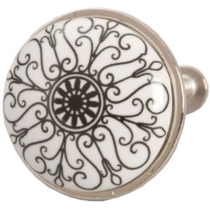Gałka drzwiowa Orient Ø 3 cm czarna