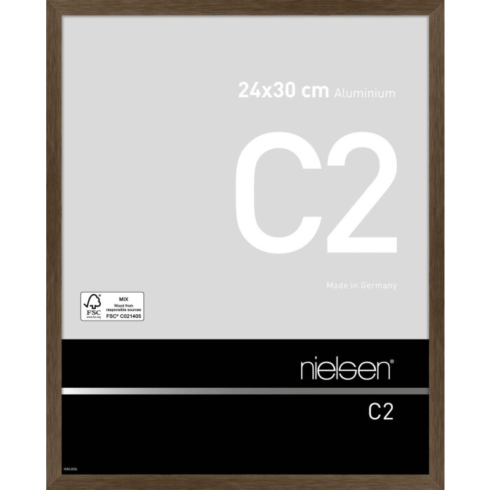 Nielsen Rama aluminiowa C2 24x30 cm struktura orzech mat.