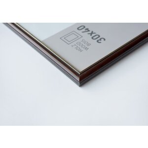 Ascot Ramka drewniana 10x15 cm ciemny brąz-złoto