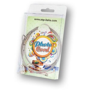 ZEP Metalowa linka do zdjec z 8 magnesami 150 cm srebrna