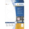 HERMA Znaki twarde a4 ø 85 mm okragle biale silnie klejace folia matowa odporna na warunki atmosferyczne 150 szt.